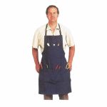 APRON, BLUE DENIM BIB STYLE, 3 POCKETS, 38 X 28