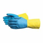 GLOVES RESISTANT CHEMICAL SZ 10 BL/YEL