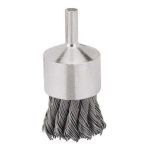 1" CRIMP END BRUSH/CARB STL 1/4" STEM