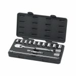 15 Pc. 1/2'' Drive 6 Point Standard SAE Mechanics Tool Set