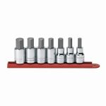 7 Pc. 1/2'' Drive Hex Bit SAE Socket Set