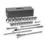 GEARWRENCH 80880 JEU DOUTILS POUR MÉCANICIEN, IMPÉRIAL, 3/4 PO PRISE, 27 PIÈCES, CHROME POLI