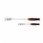 2 Pc. 1/4'' and 3/8'' Drive 120XP Dual Material Flex Head Teardrop Ratchet Set