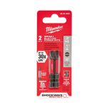 ENSEMBLE DE 2 EMBOUTS DE VISSEUSE SHOCKWAVE, PLAT, PRISE, 1/4", DIMENSION DE L'EMBOUT, #8 ET #10