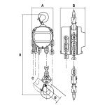 SERIE VCH, PALAN A CHAINE 2 TONNE X 10 PI