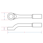 CLE POLYGONALE A FRAPPER 1-7/16 "