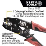 RATCHETING CRIMPER 10-22 AWG STRANDED