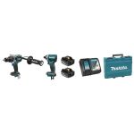 MAKITA DLX2176T  ENSEMBLE PERCEUSE VISSEUSE , OUTILS : SANS FIL PERCEUSE À PERCUSSION /DRIVER, PILOTE DIMPACT SANS FIL, 18 V CC, 5 AHBATTERIE AUX IONS