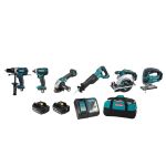 MAKITA DLX6079M Ensemble de 6 outils 18V (4,0 Ah) LXT