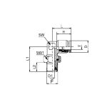 coude swivel 1/4 Tube x 1/8 NPT brass