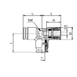 TEE UNION TUBE-TUBE-TUBE 3/8''