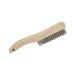 BROSSE METALLIQUE MANUELLE 4 RANGS, MANCHE COURT, ACIER INOXYDABLE