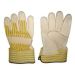 GLOVES FITTERS L COTTON COWHIDE GR LTHR