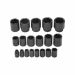 ENS.DOUILLES NOIRES 19PCS PR.1/2" 6PT